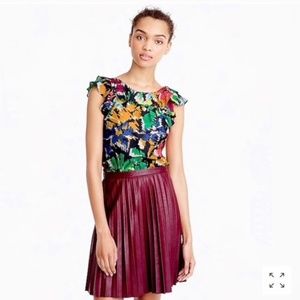 Like new: $98 J.CREW Colorful Silk Top with Low Back, Size 0 — EUC